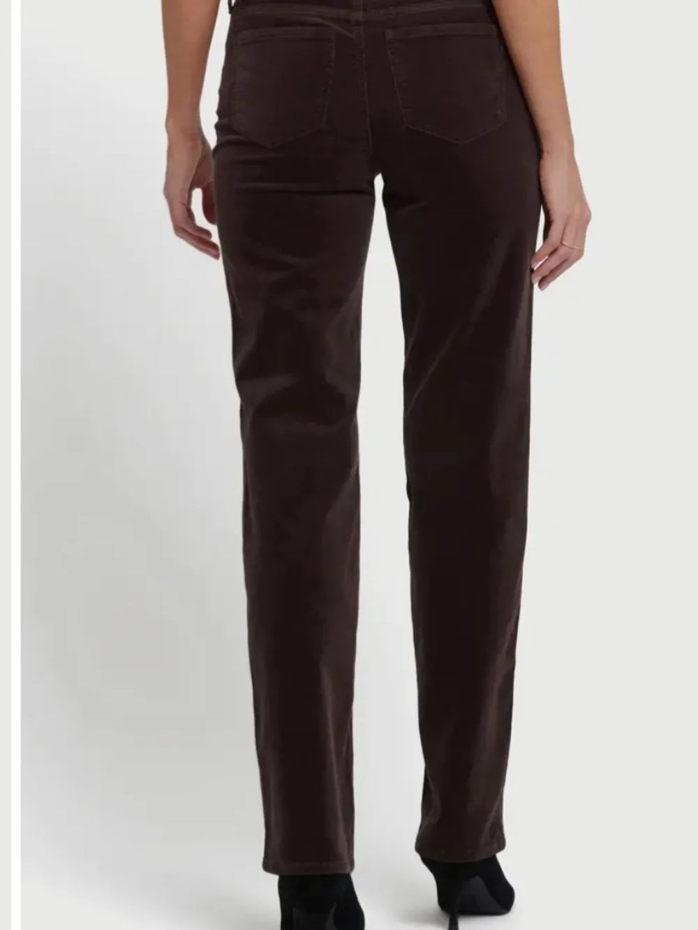 NYDJ Straight Leg Corduroy Pants in Dark Brown Size  8P